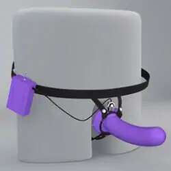 A photo of strap-on vibrator, the Ambrosia Vibe.