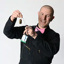 Dr. X. Treme holds the Master Beta Kit.