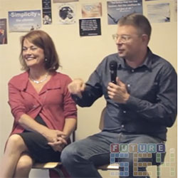 Mark Pesce and Jacqueline Hellyer at the November 2014 Future of Sex meetup in Sydney.