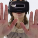 Girl using VR technology