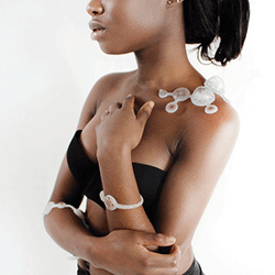 Sex tech startup Wisp's jewelry simulates a lover's kiss and caress.