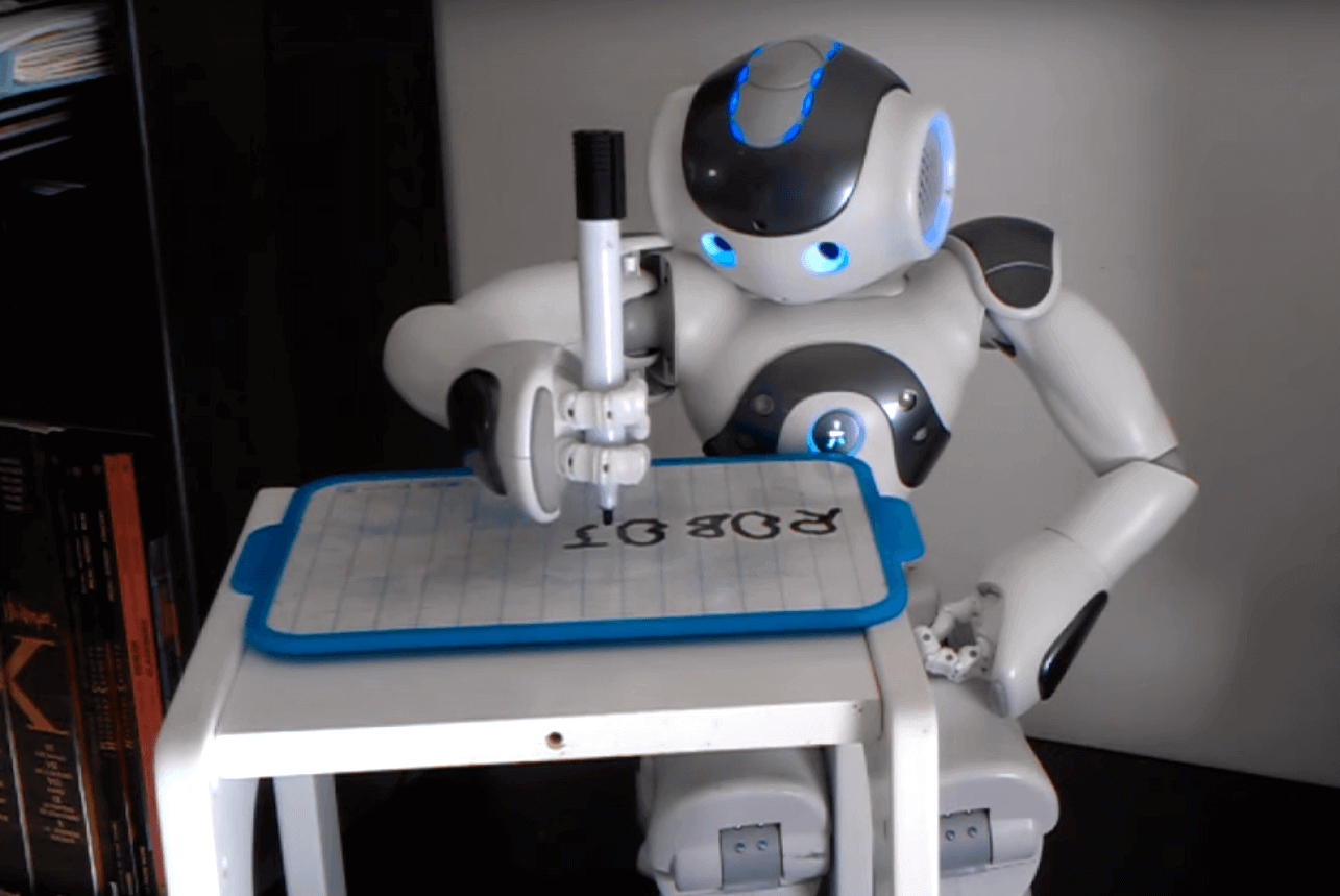 NAO robot writing