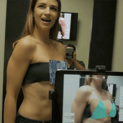 Augmented reality app Illusio lets you see how breast implants look on your body before surgery.