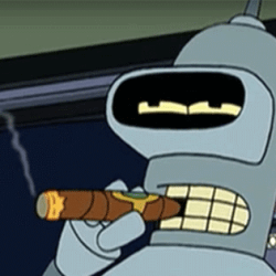 Bender the robot from Futurama has some sizzling romances.