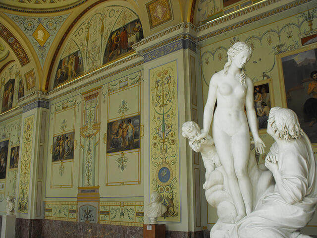 Statue of Pygmalion and Galatea at Hermitage State Museum.