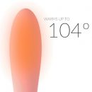 The OVibe heats up to 104-degrees Fahrenheit.