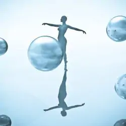 dancing woman in sci fi setting