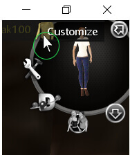 The clothing icon appearing at the top right-hand corner of the Red Light Center screen.