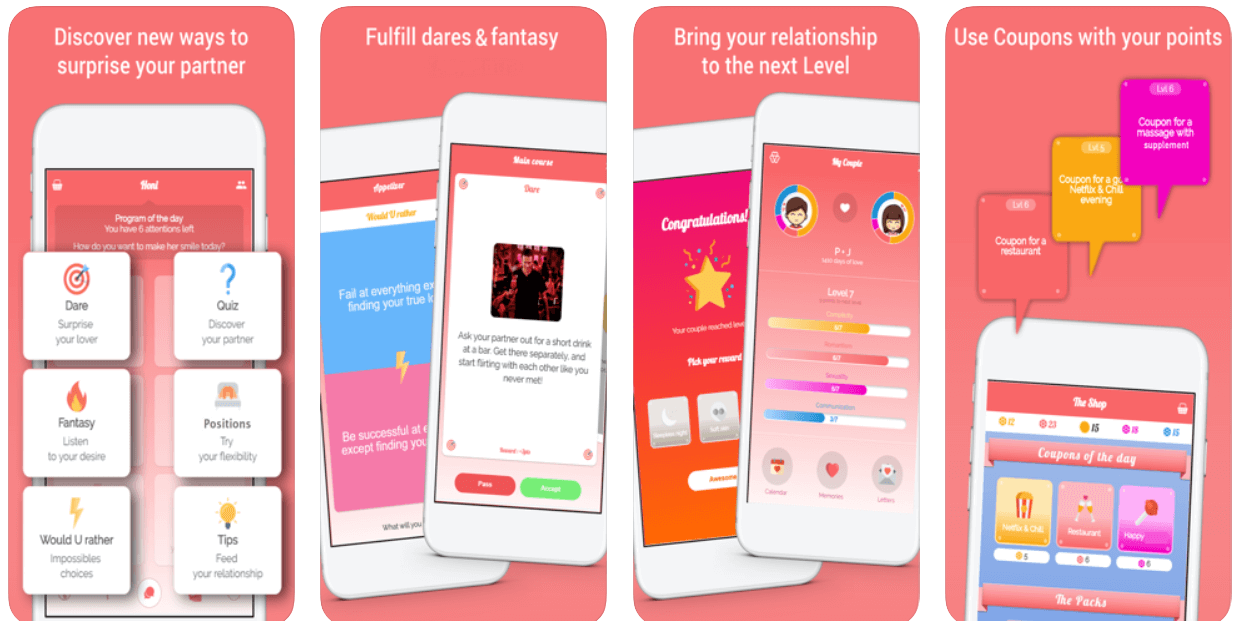 Honie lets you fulfill dares and sexual fantasies, all in one sex game app for couples.