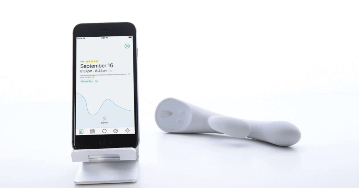 The Lioness vibrator sits alongside its app that records user data during use. 
