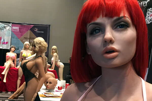 Various sex dolls were showcased at the adult expo in Las Vegas in January 2018 at the Hard Rock Hotel and Casino.