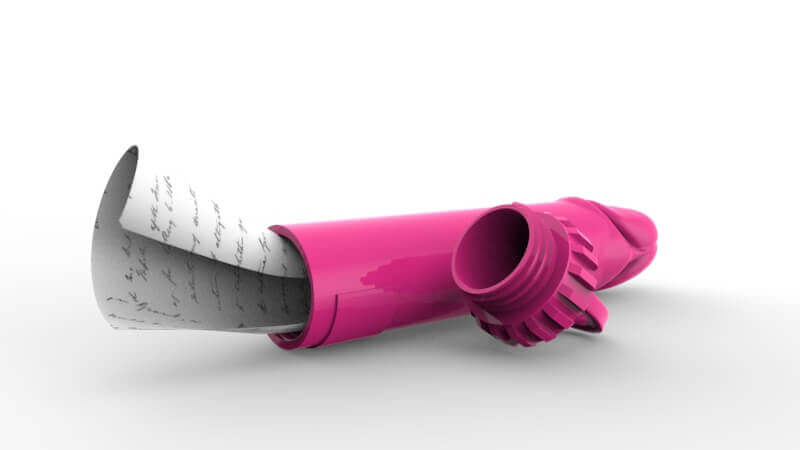 This dildo opens so you can hide messages inside.