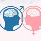 Icons of a man and woman's face inside of their respecitive gender signs are shown.