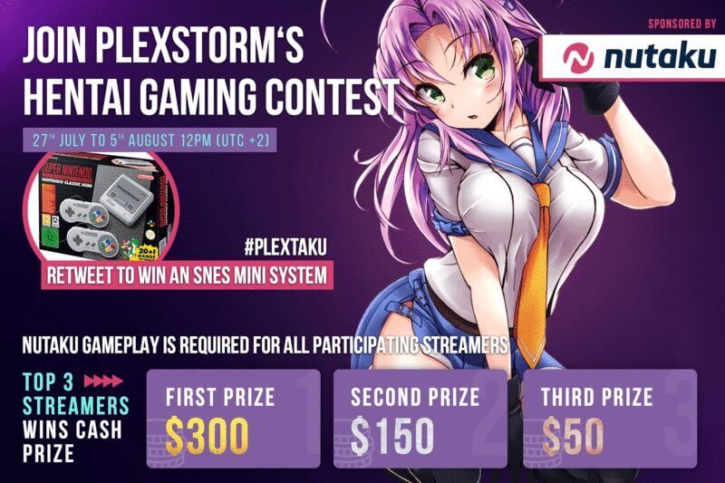Play hentai sex games from Nutaku as part of Plexstorm's gaming contest.