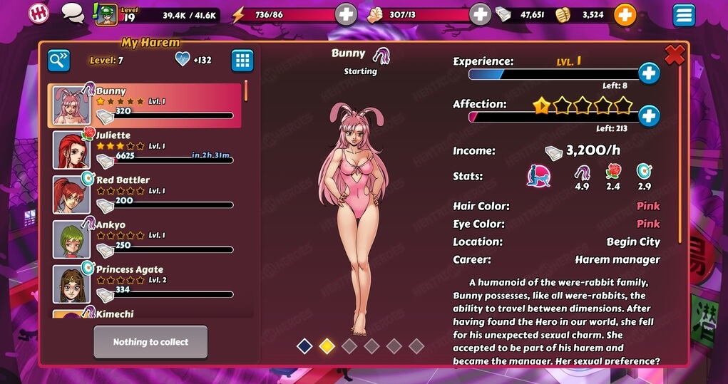 The RPG hentai sex game Hentai Heroes is a most popular online game.