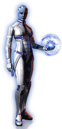 Screenshot of Liara in Mass Effect 3