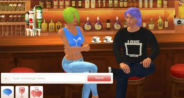 Yareel Online Sex Game Couple at Bar