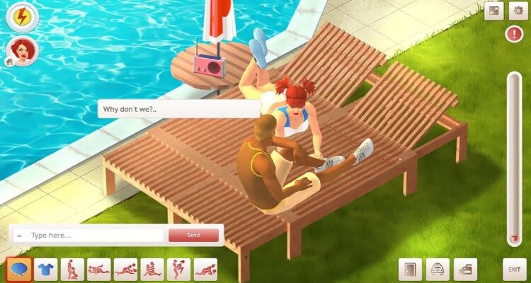 Yareel Online Sex Game Couple by Pool