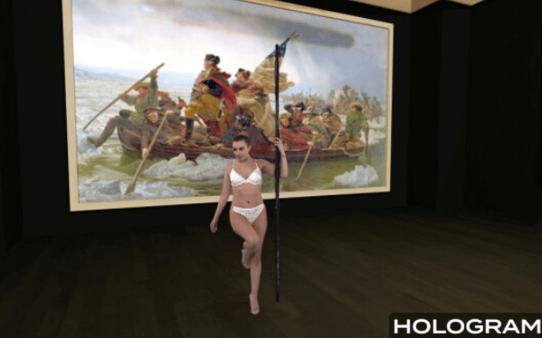 Naughty America virtual strip club with holograms