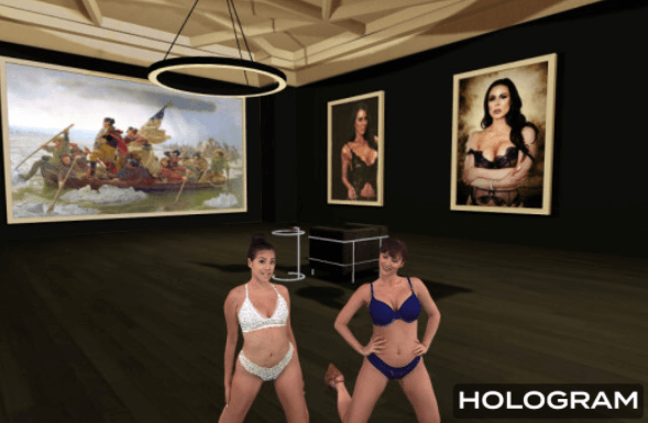 Naughty America virtual strip club with holograms