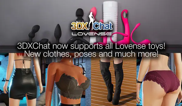 Multiplayer Sex Game 3DXChat Now Supports All Lovense Sex Toys