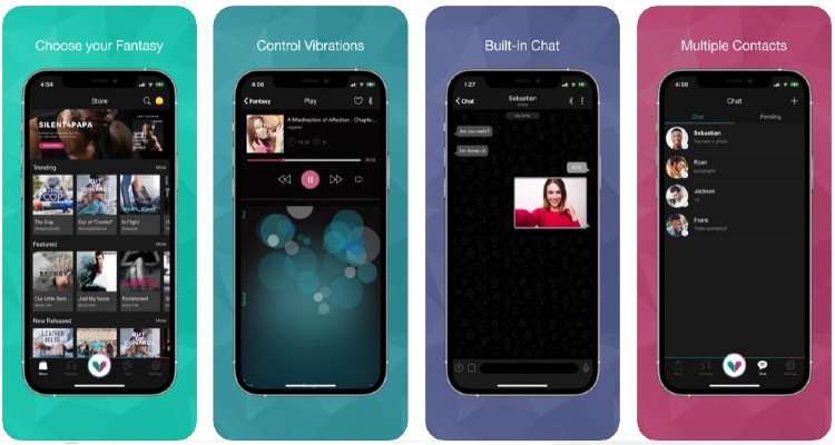Screenshot of Vibease App available on Apple and Google Store