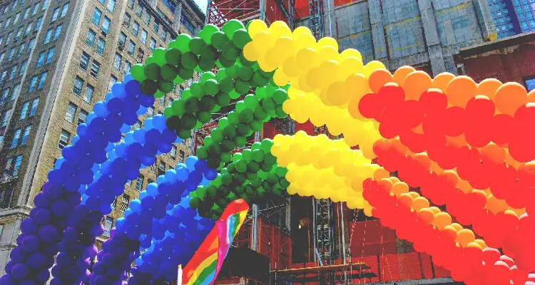 rainbow gay pride balloons