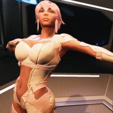 Screenshot of a sexbot from adult entertainment game