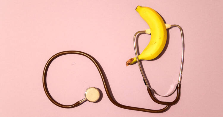 banana and stethoscope