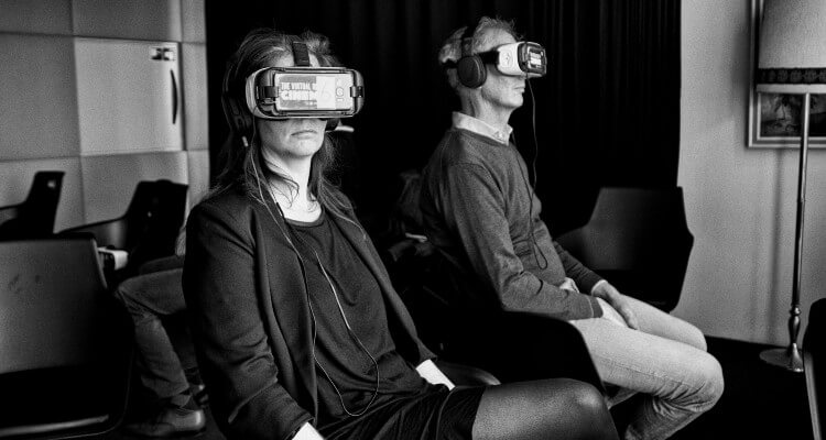 Picture of couple watching virtual reality