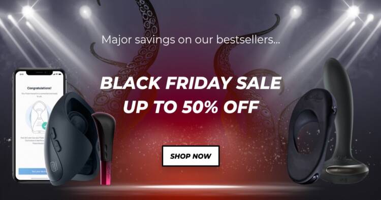 Advertisement banner of black friday sex toy sales hot octopuss
