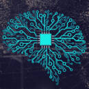Integrated circuit in the shape of a human brain