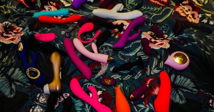 Sex toys on a carpet