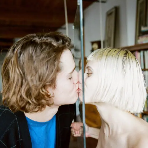kissing through panel