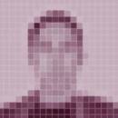 A pixelated image of a person's face.